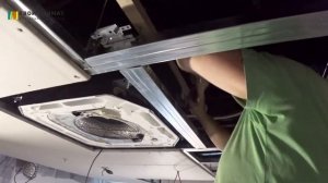 Монтаж кассетного фанкойла  Electrolux. ТРЦ "Галерея" г. Минск