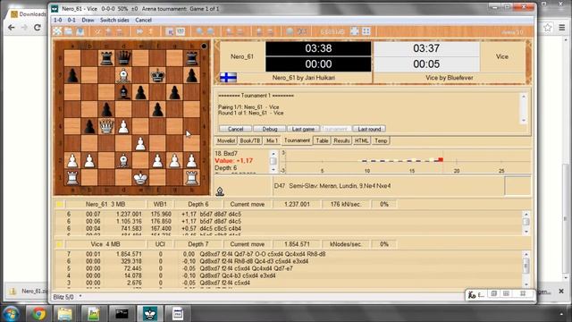 Programming A Chess Engine in C Part 71 - Vice vs Nero 6.1 - The first ever game!! смотреть онлайн