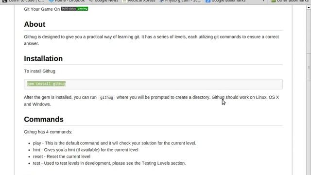 githug the github game: first use... not much of a game... poor description for first timers смотреть онлайн
