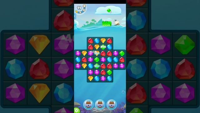 Игра Сокровища пиратов Три в ряд.Прохождение 2 уровня. Pirates treasure level 2 смотреть онлайн