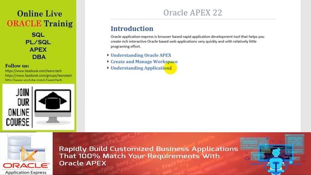 Oracle APEX 22 Online Live Training by LT IT: Lesson Summery # 01 смотреть онлайн