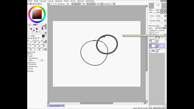 Intro to Paint Tool SAI - Magic Wand Tool смотреть онлайн