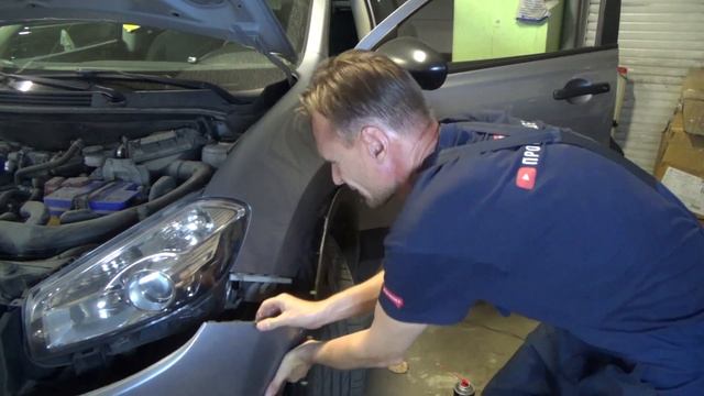 Как снять передний бампер на Nissan Qashqai J10 | Установка противотуманных фар смотреть онлайн