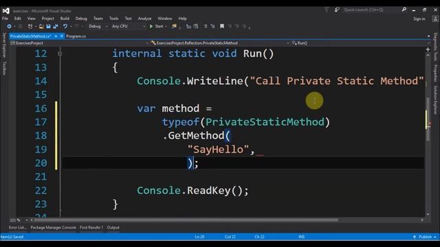 call private static method using reflection in c# смотреть онлайн