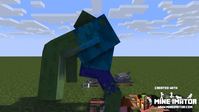 Mutant Zombie vs Pigman Brute Minecraft Animation (Mutant Creatures Mod vs Take Back The Night) смотреть онлайн