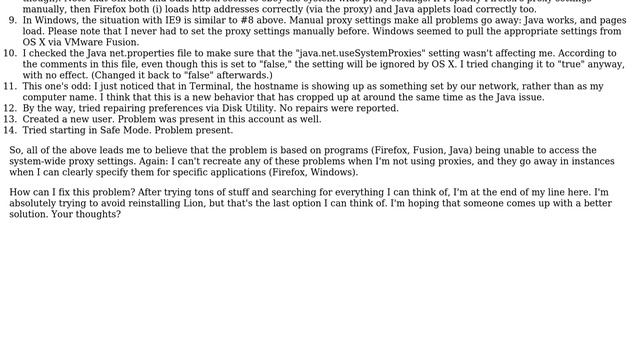 Apple: System proxy settings inaccessible by Java, Firefox, VMware Fusion, etc.? смотреть онлайн