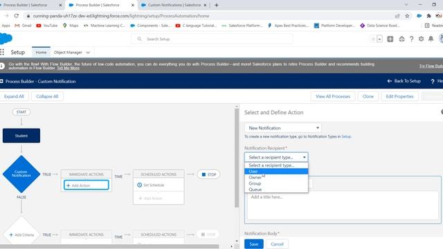 #5:- How to Send Custom Notification using Process Builder | Salesforce Tutorial in Hindi смотреть онлайн