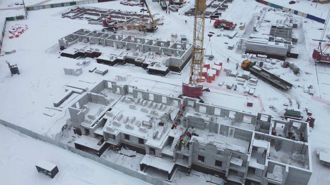 Ход строительства ЖК "Белая аллея" (декабрь 2021) смотреть онлайн
