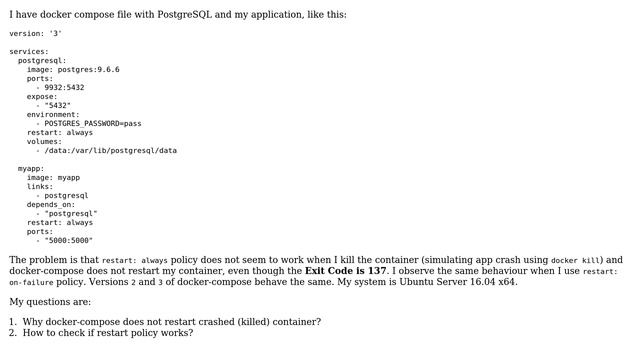 DevOps & SysAdmins: How does "restart: always" policy work in docker-compose? смотреть онлайн