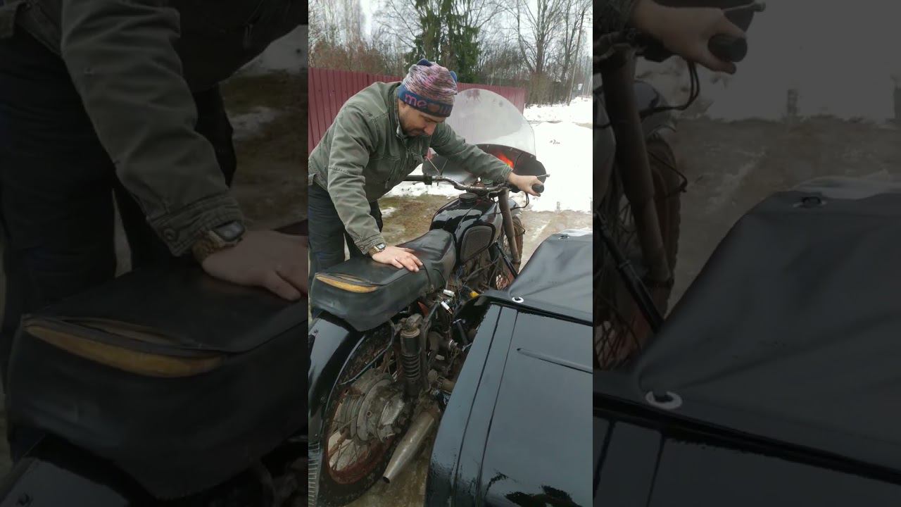 Прокатился за рулём ,восстановленного мотоцикла "Днепр" смотреть онлайн