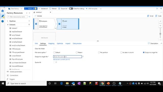 67. Validate Schema in Mapping Data Flow in Azure Data Factory смотреть онлайн