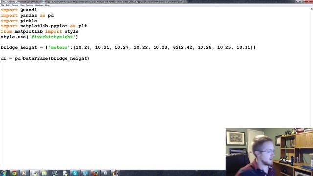Applying Comparison Operators to DataFrame - p.12 Data Analysis with Python and Pandas Tutorial смотреть онлайн