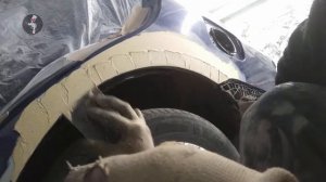 Как сделать из шпаклевки ребро заднего крыла. Королла часть 3