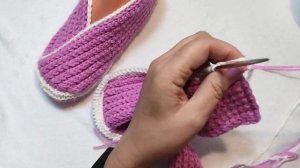 Следки-тапки "Кимоно"? МК⏩Вяжем на двух спицах без шва на подошве. Универсальная модель?