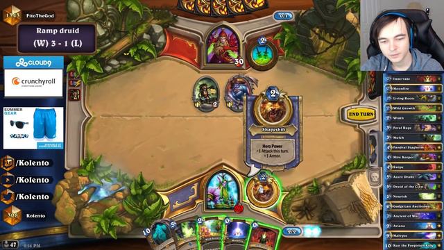 Hearthstone: Sap the Kun (ramp druid) смотреть онлайн