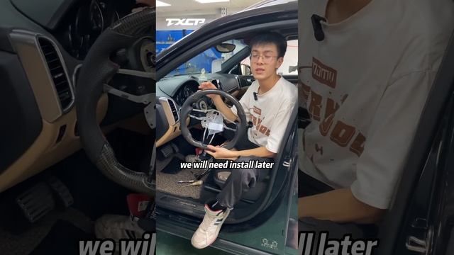 Porsche Cayenne upgrades carbon fiber steering wheel#steeringwheel #carbonfiber #modified #porsche смотреть онлайн