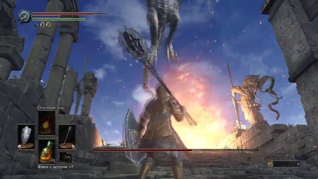 *Босс* Как я пол часа бил виверну. [Dark Souls 3] смотреть онлайн