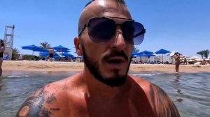 Египет Пляж отеля Tropitel Naama Bay 5 Все включено обед на пляже  и в ресторане. Подводные сьемки.