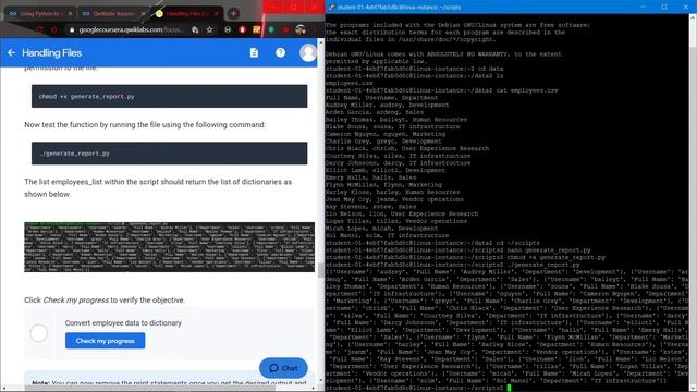 Using Python to Interact with the Operating System WEEK 2 Qwiklabs Assessment Coursera | by Google смотреть онлайн