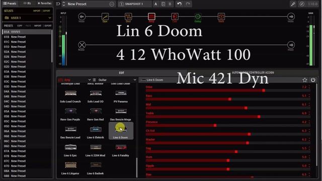 Line 6 Helix Как Создать Hi Gain звук preset такой как у Metallica и др.для HX Stomp HELIX FLOOR смотреть онлайн