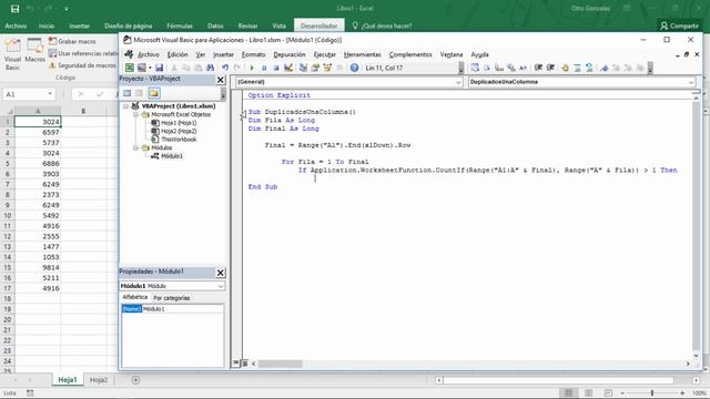 Tip 16. Macro para encontrar duplicados en una o varias columnas | Excel 2016 смотреть онлайн