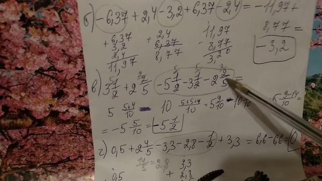 1204, 1205 Математика 6 класс. Свойства чисел с разными числами. Сложение и вычитание чисел с разны смотреть онлайн