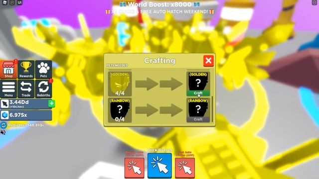 ШОК! 5,000,000,000,000 КЛИКОВ ЗА 1 КЛИК! ДЕЛАЮ ЧИТЕРСКОГО ПИТОМЦА! ROBLOX Clicker Simulator смотреть онлайн
