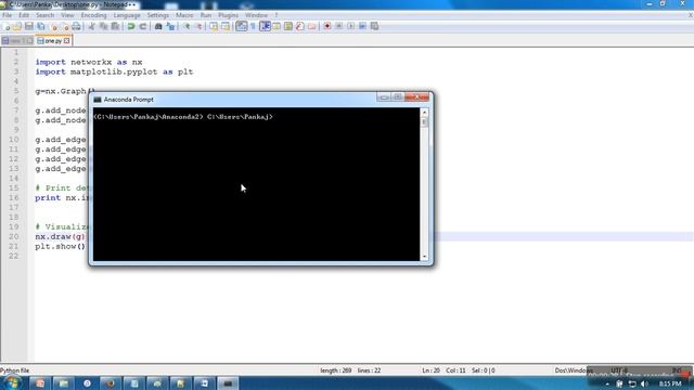 How to Execute First NetworkX program on Anaconda in Windows смотреть онлайн