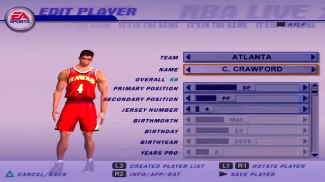 NBA Live 2001 Atlanta Hawks Overall Player Ratings смотреть онлайн