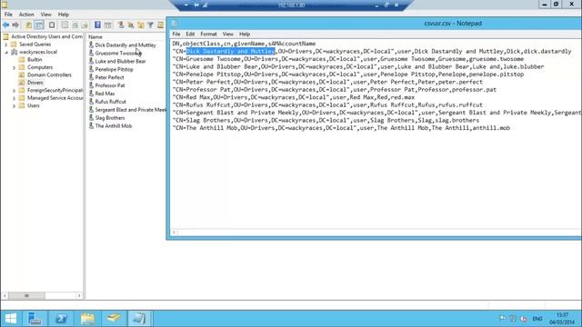 How to export and import users in Active Directory on a Windows Server 2012r2 using csvde смотреть онлайн