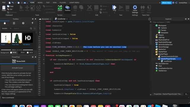 Double jump script (Roblox studio) смотреть онлайн