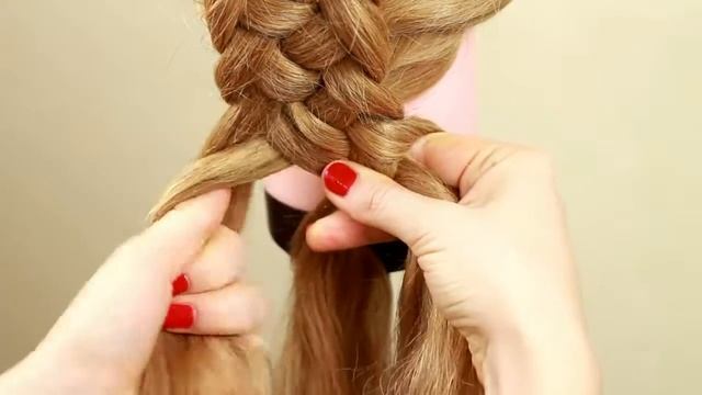 Косичка из 5 прядей.Самый простой способ научиться.ЛЁГКО, ДОСТУПНО. Причёски на каждый ден смотреть онлайн