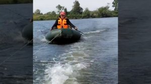 Буксировка резиновой лодки на лодке ПВХ 360 + вихрь 25