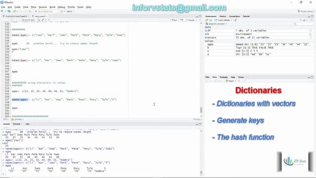 1.8 Creating dictionaries in R | statistical and Data Science Analysis Course with Rstudio смотреть онлайн