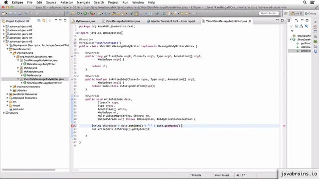 Advanced JAX-RS 12 - Custom Media Types смотреть онлайн