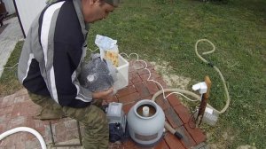 Установка песочного фильтра для каркасного бассейна