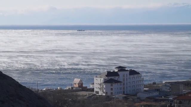 Крым Судак Январь 2015 Сильное похолодание вызвало интересное природное явлен смотреть онлайн