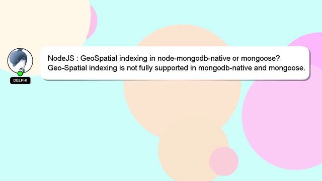 NodeJS : GeoSpatial indexing in node-mongodb-native or mongoose? смотреть онлайн
