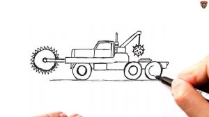 How to draw a Zombie truck | Easy drawing