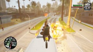 San Andreas - Миссия с поездом и Биг Смоуком где нужно убить Вагосов на крыше поезда.