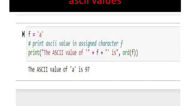python program to find ascii value смотреть онлайн