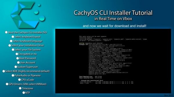 cachyOS cli install process