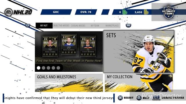 NHL 20 première vue,menu et pack oppening. смотреть онлайн