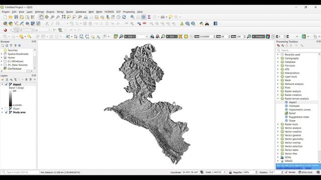 Slope, Aspect, Hillshade, Contour from DEM Data | Terrain Analysis in QGIS смотреть онлайн