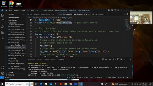 Python Flask WT-Forms Demo: Getting Choices from a JSON file (Five Guys example) смотреть онлайн