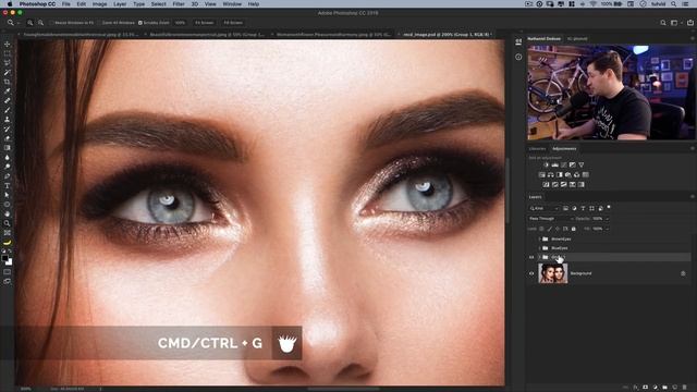 CHANGE EYE COLOR in Photoshop смотреть онлайн