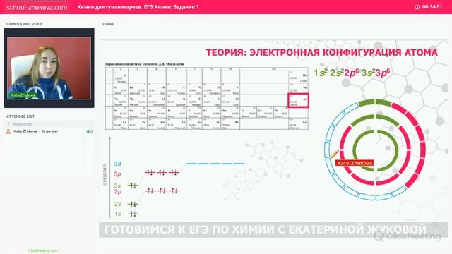 ЕГЭ 2020 Химия. Задание 1: электронная конфигурация смотреть онлайн
