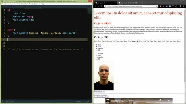 18. Tvorba webu (HTML a CSS) - Font písma, serif a sans serif смотреть онлайн