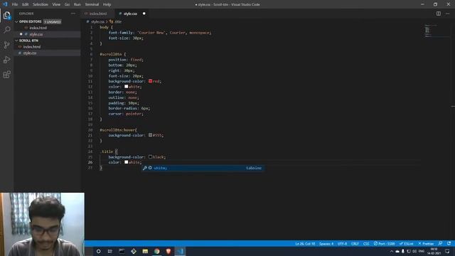 Scroll to the top button used in web pages made using HTML, CSS &JavaScript. смотреть онлайн