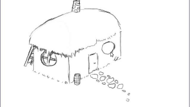 GIMP drawing test: simple house sketch смотреть онлайн